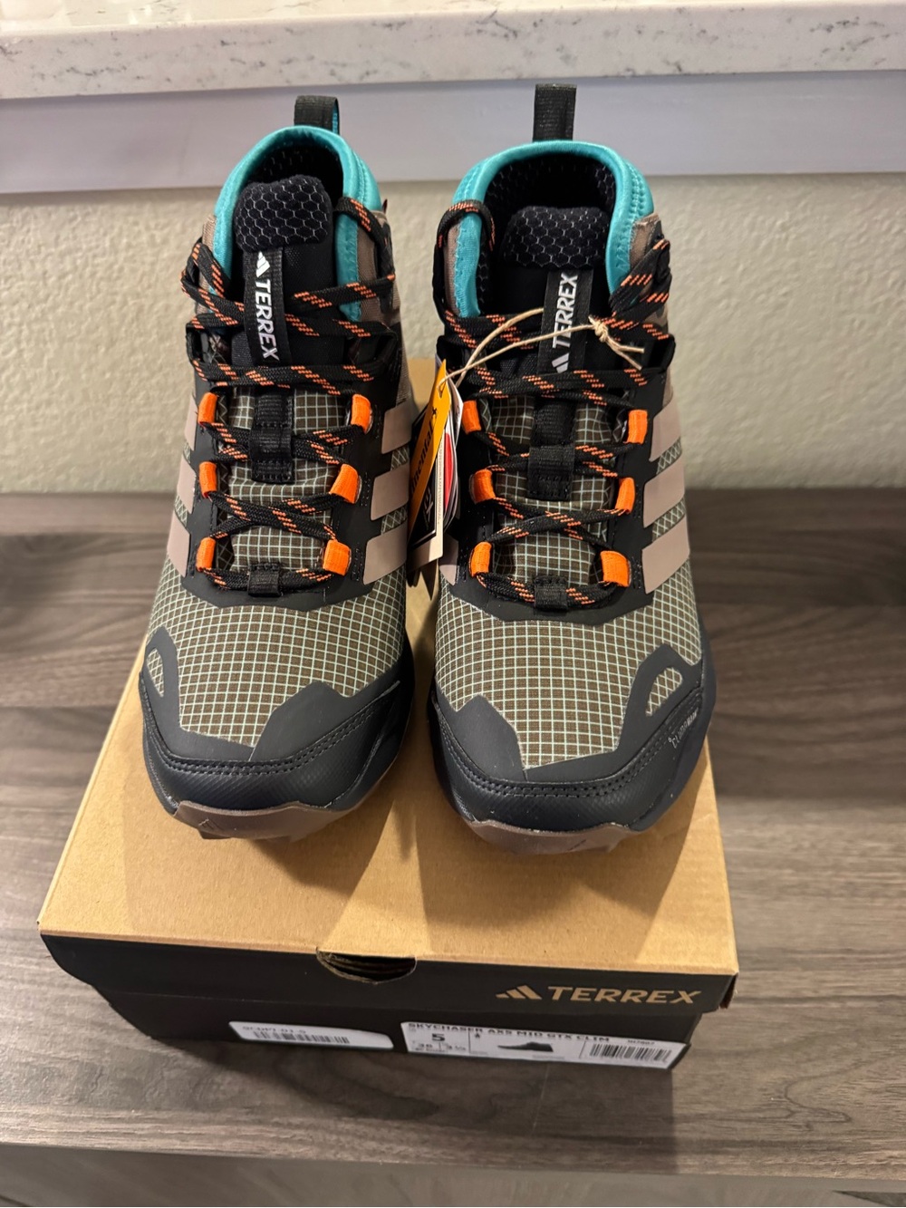 Adidas Terrex Skychaser Ax5 ($140) Gore-Tex waterproof insulated Hiking Shoes, 5